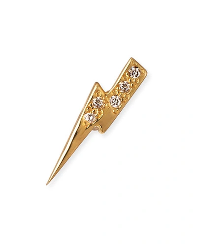 Sydney Evan Lightning Bolt Single Stud Earring With Diamonds