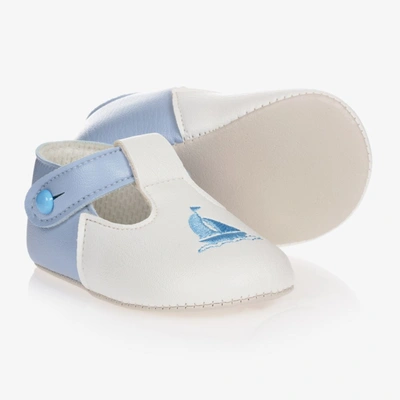 Early Days Baypods Babies' White & Blue Pre-walker Shoes