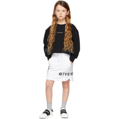 Givenchy Babies' Kids White French Terry Skirt