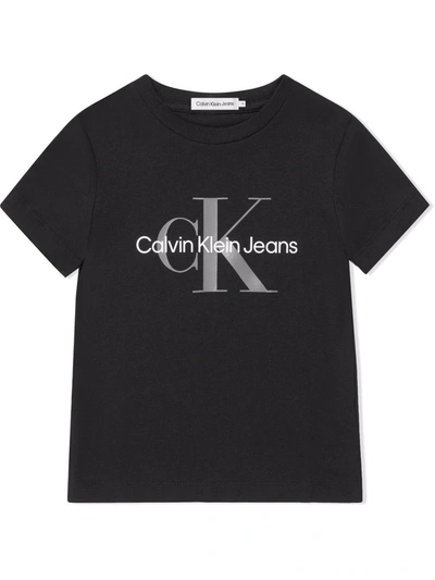 Calvin Klein Jeans Est.1978 Teen Ck Logo-print Cotton T-shirt In Black