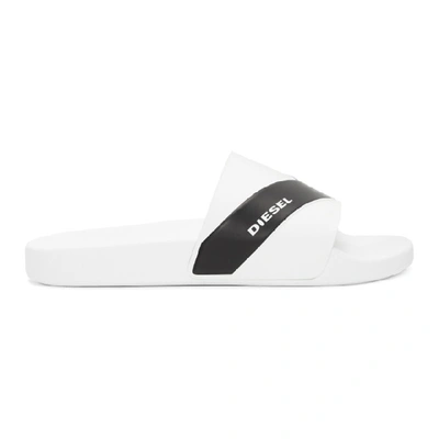 Diesel Men's A-lohaa Sa-maral Slide Sandals Men's Shoes In H1527 White