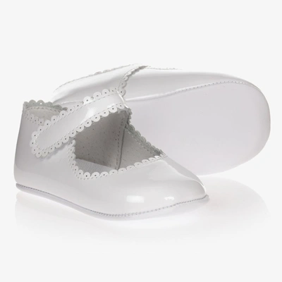Early Days Babies' Girls White Patent Pre-walker Shoes