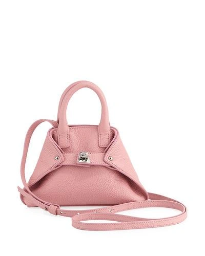 Akris Ai Micro Leather Crossbody Bag In Pink