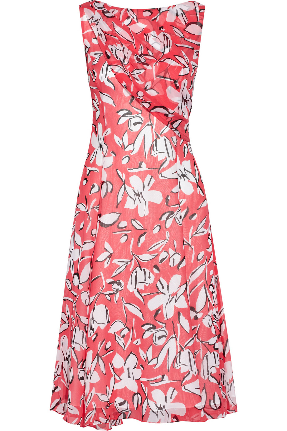 Oscar De La Renta Floral-print Silk-chiffon Dress | ModeSens