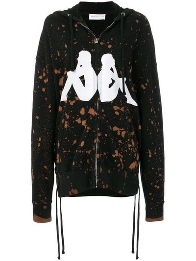 Faith Connexion Kappa Bleach Hooded Jacket In Black
