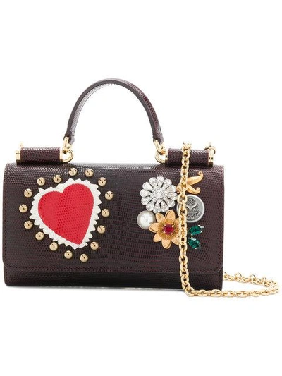 Dolce & Gabbana Mini Von Wallet Crossbody Bag - Brown
