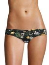 Commando Printed Thong In Skull And Roses