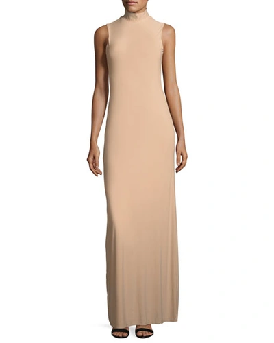 Lurelly Issy Sleeveless Side-slit Column Evening Gown