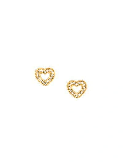 Astley Clarke 'mini Heart Biography' Stud Earrings - Metallic