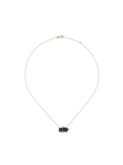 Diane Kordas Pow Diamond Necklace In Black