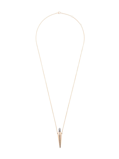 Diane Kordas Diamond Line Amulette Necklace In Metallic