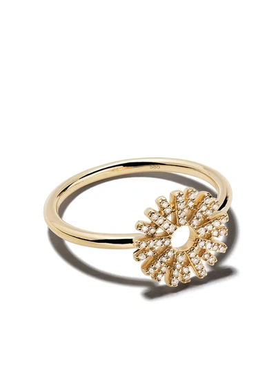 Astley Clarke Rising Sun Diamond Ring In Metallic