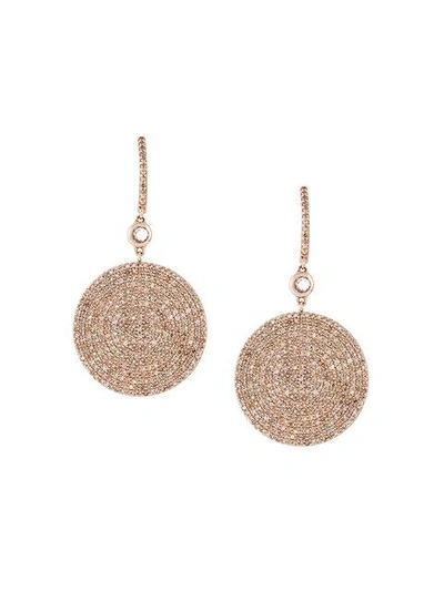 Astley Clarke Large 'icon' Diamond Drop Earrings - Farfetch In Metallic