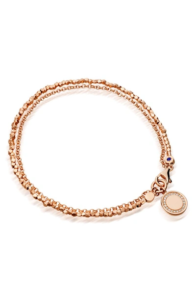 Astley Clarke Rose Gold Plated Vermeil Silver Cosmos White Sapphire Biography Bracelet