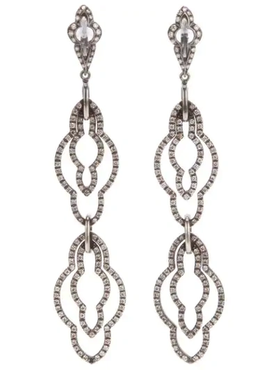 Loree Rodkin Drop Diamond Earrings In Metallic