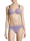 Natori 'pure Luxe' Underwire T-shirt Bra In Bloom/ Wine