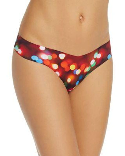 Commando Print Microfiber Thong In Tree Lights