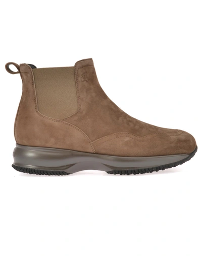 Hogan Interactive Chelsea Suede Boots In Pipa