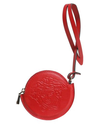 Versace Medusa Head Charm In Rosso