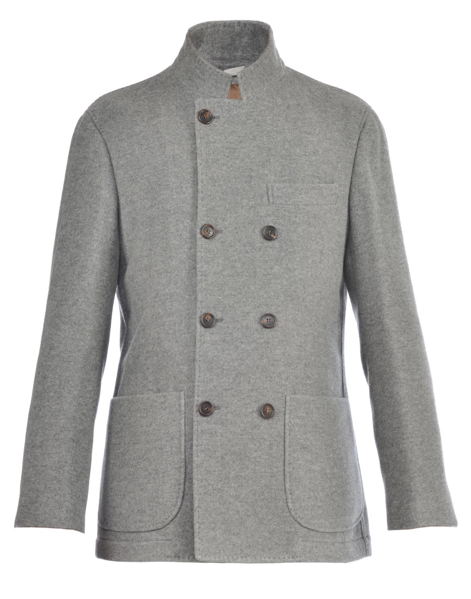 Brunello Cucinelli Cashmere Coat In Grey | ModeSens