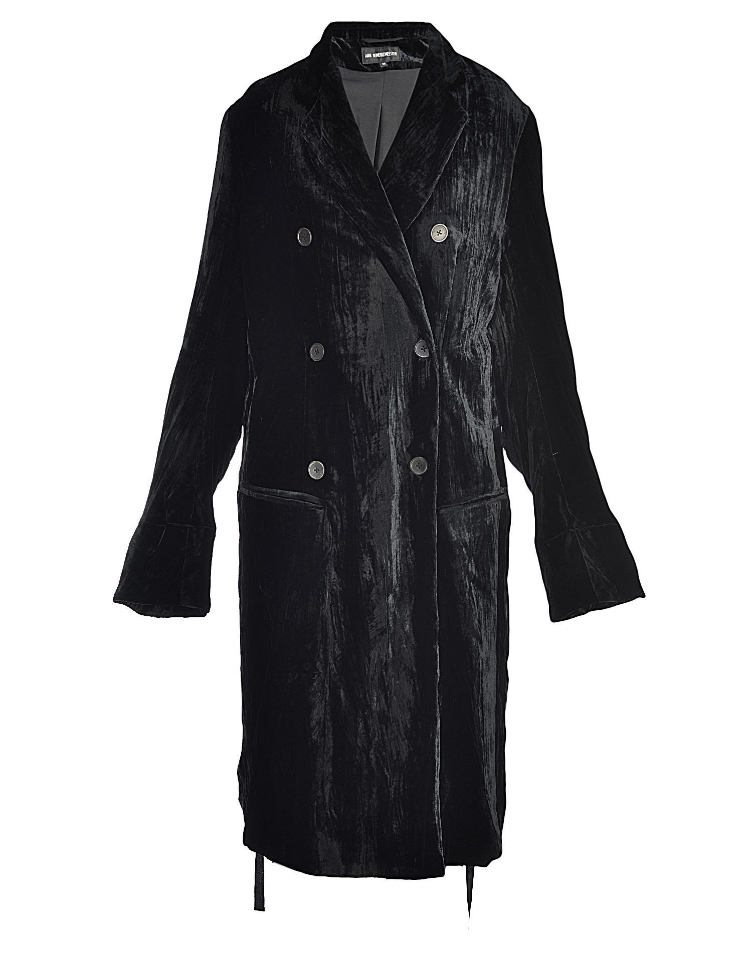 Ann Demeulemeester Velvet Coat In Black | ModeSens