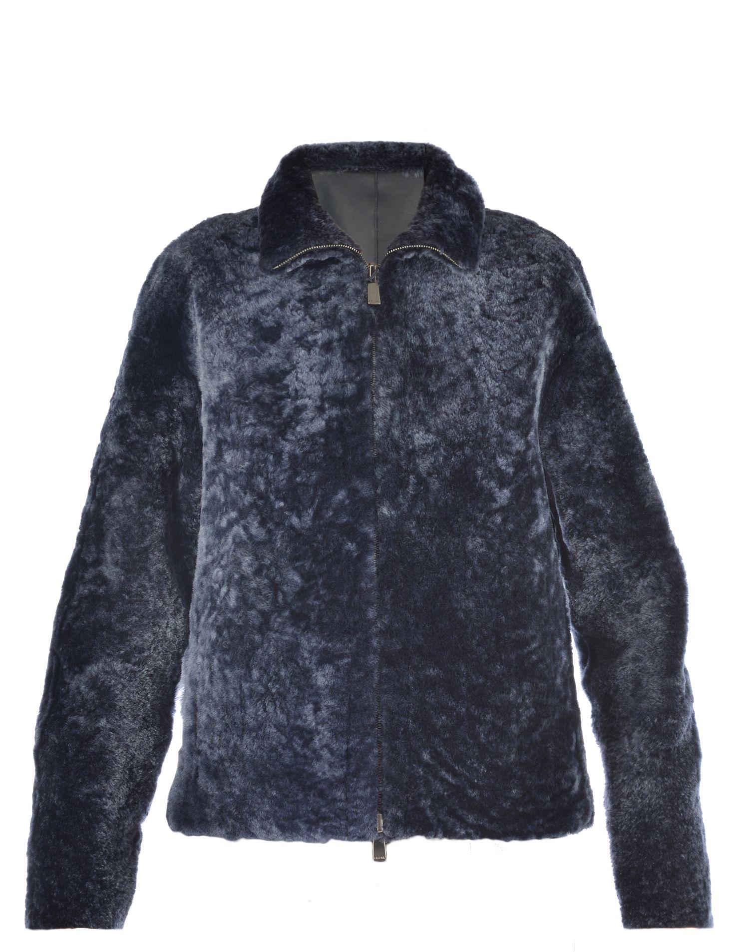 Drome Shearling Jacket In Dark Blue | ModeSens
