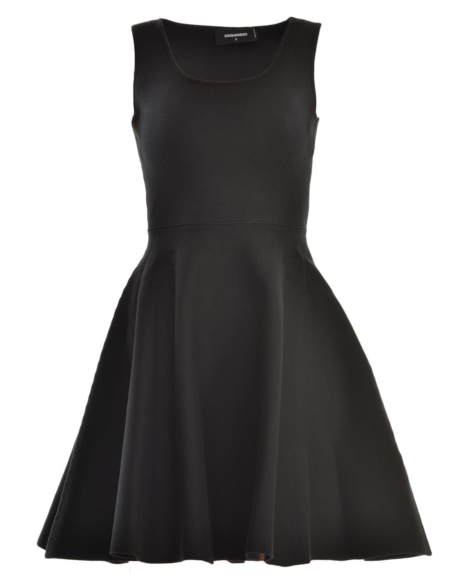 Dsquared2 Silk And Cotton Dress In Black | ModeSens