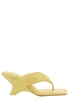 Gia Borghini Puffy Thong Mule Sandals In Yellow