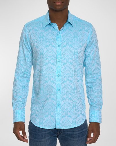 Robert Graham Highland Long Sleeve Woven Shirt In Mint