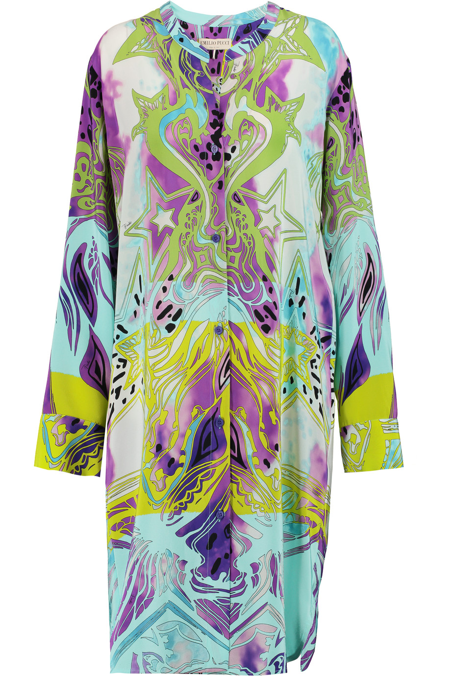 Emilio Pucci Printed Silk Crepe De Chine Dress | ModeSens