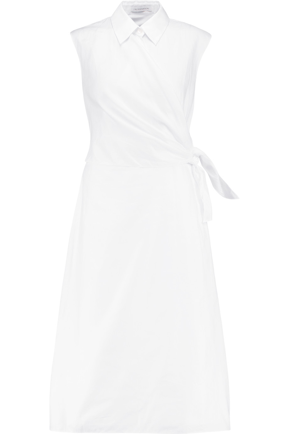 Jw Anderson Wrap-effect Cotton-poplin Dress | ModeSens