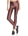 Koral High Rise Lustrous Leggings In Bordeaux