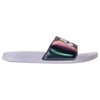 Nike Women's Benassi Jdi Print Slide Sandals From Finish Line In White