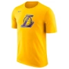 Nike Men's Los Angeles Lakers Dri-fit Cotton Logo T-shirt In Yellow