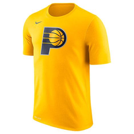 Nike Men's Indiana Pacers Dri-fit Cotton Logo T-shirt In Yellow | ModeSens