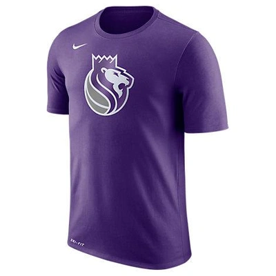 Nike Men's Sacramento Kings Dri-fit Cotton Logo T-shirt In Purple