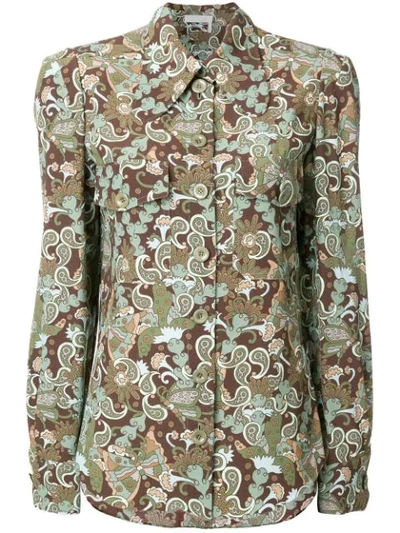 Chloé Retro Patterned Shirt In Brown