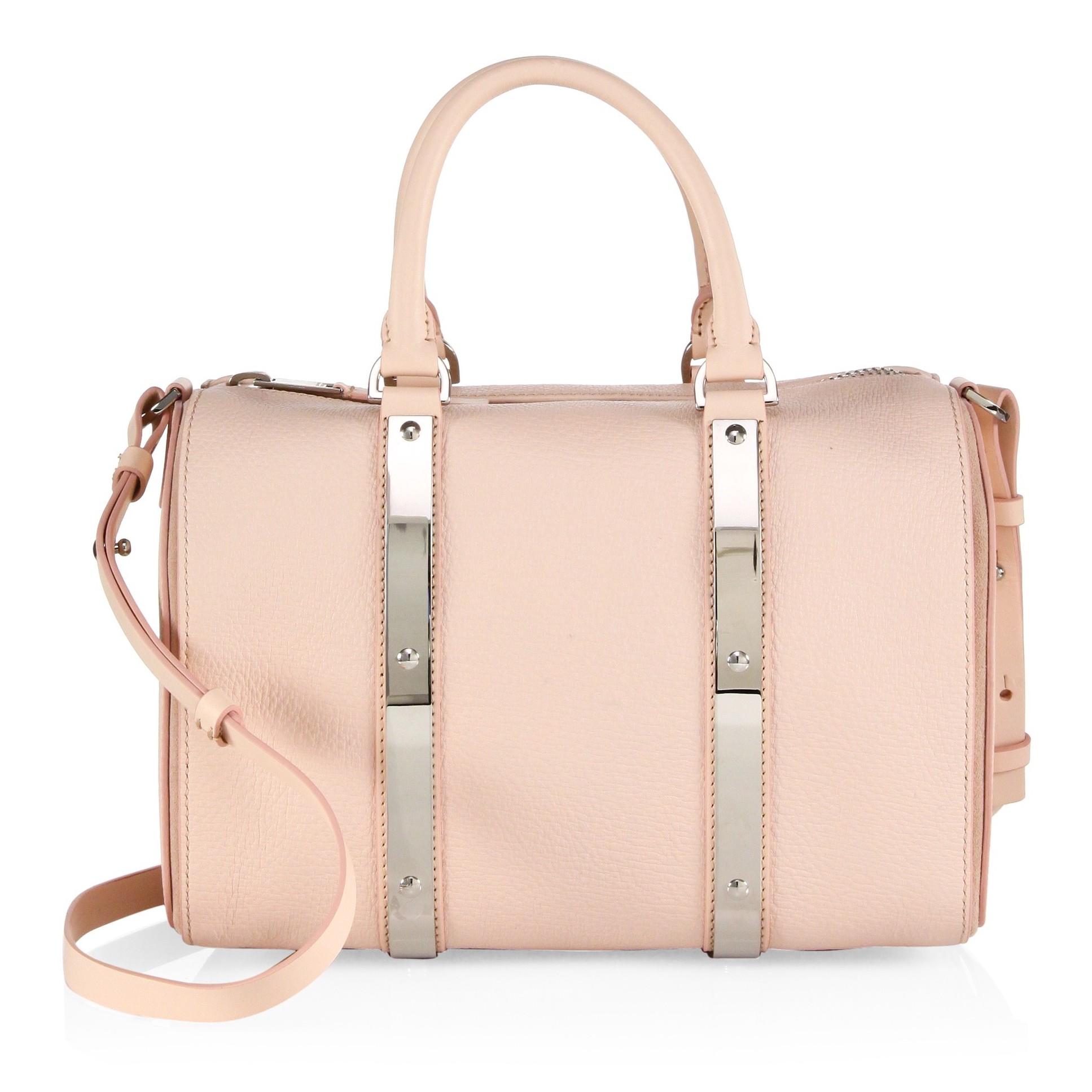 Sophie Hulme Charlton Leather Bowling Bag In Blossom Pink | ModeSens