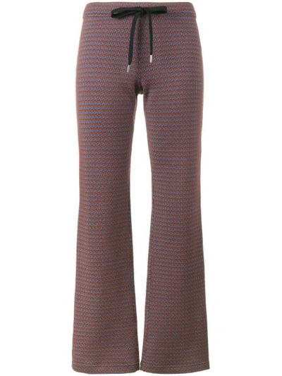 Marni Flared Track Trousers In Brown
