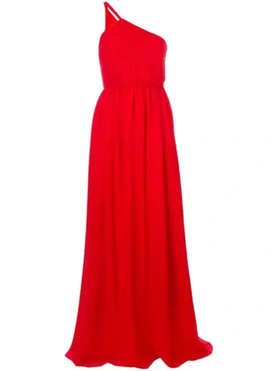 Lanvin One Shoulder Evening Gown In Red