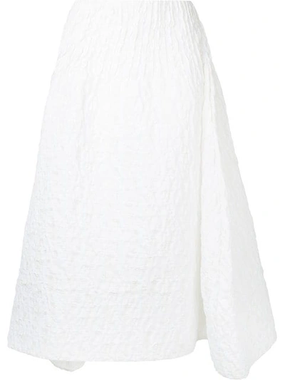 Maticevski Asymmetric Textured Skirt In White