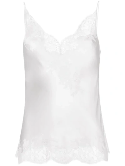 Carine Gilson Lace V-neck Camisole In White