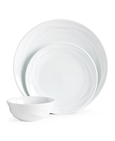 Oneida Lunette 12 Piece Dinnerware Set, Service For 4 In White