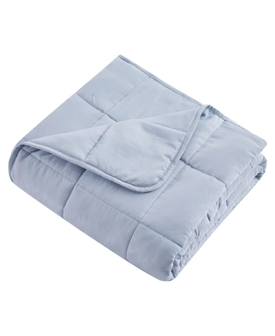 Dream Theory Arctic Comfort Cooling Weighted Blanket, 15 Lb Bedding In Blue