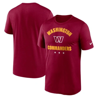 Nike Men's  Burgundy Washington Commanders Arch Legend T-shirt