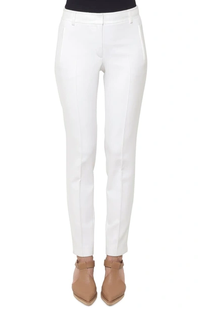 Akris Punto Fabia Straight-leg Jersey Stretch Ankle Pants In Cream