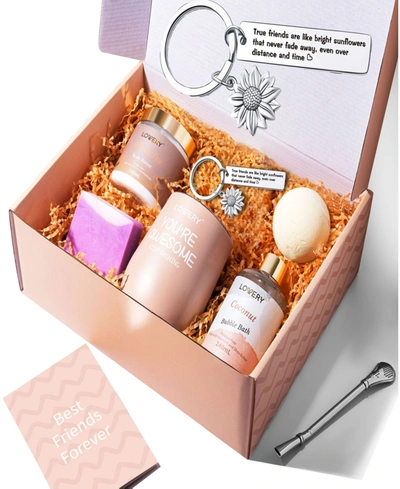 Lovery Best Friend Gifts Bath And Body Kit Handmade Beauty Personal Care Gift Set, 8 Piece