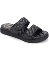 Kenneth Cole New York Women's Reeves Quilted Two Band Flat Sandals In Black