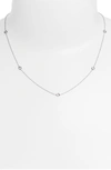 Roberto Coin Diamond Seven Station Necklace In White Gold