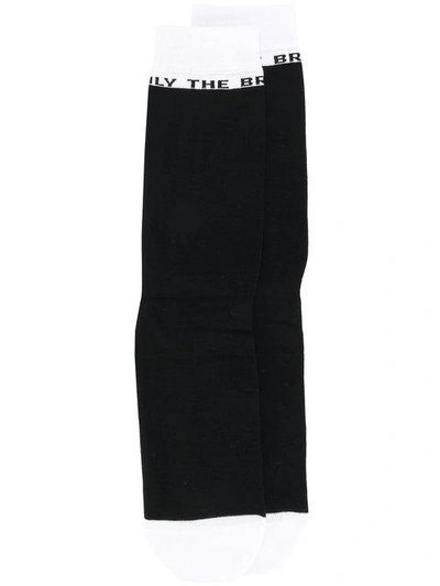 Diesel Logo Print Socks In Black